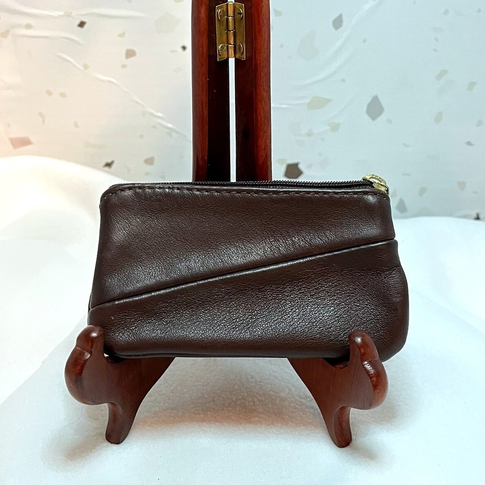 Vintage zip change pouch